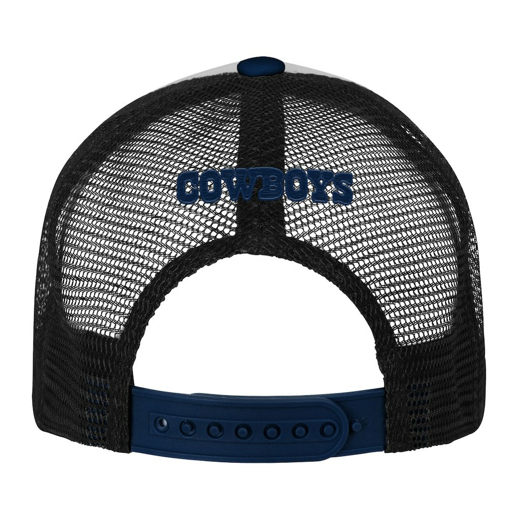 Dallas Cowboys Outerstuff Youth Essentials Trucker Adjustable Hat White - NFL