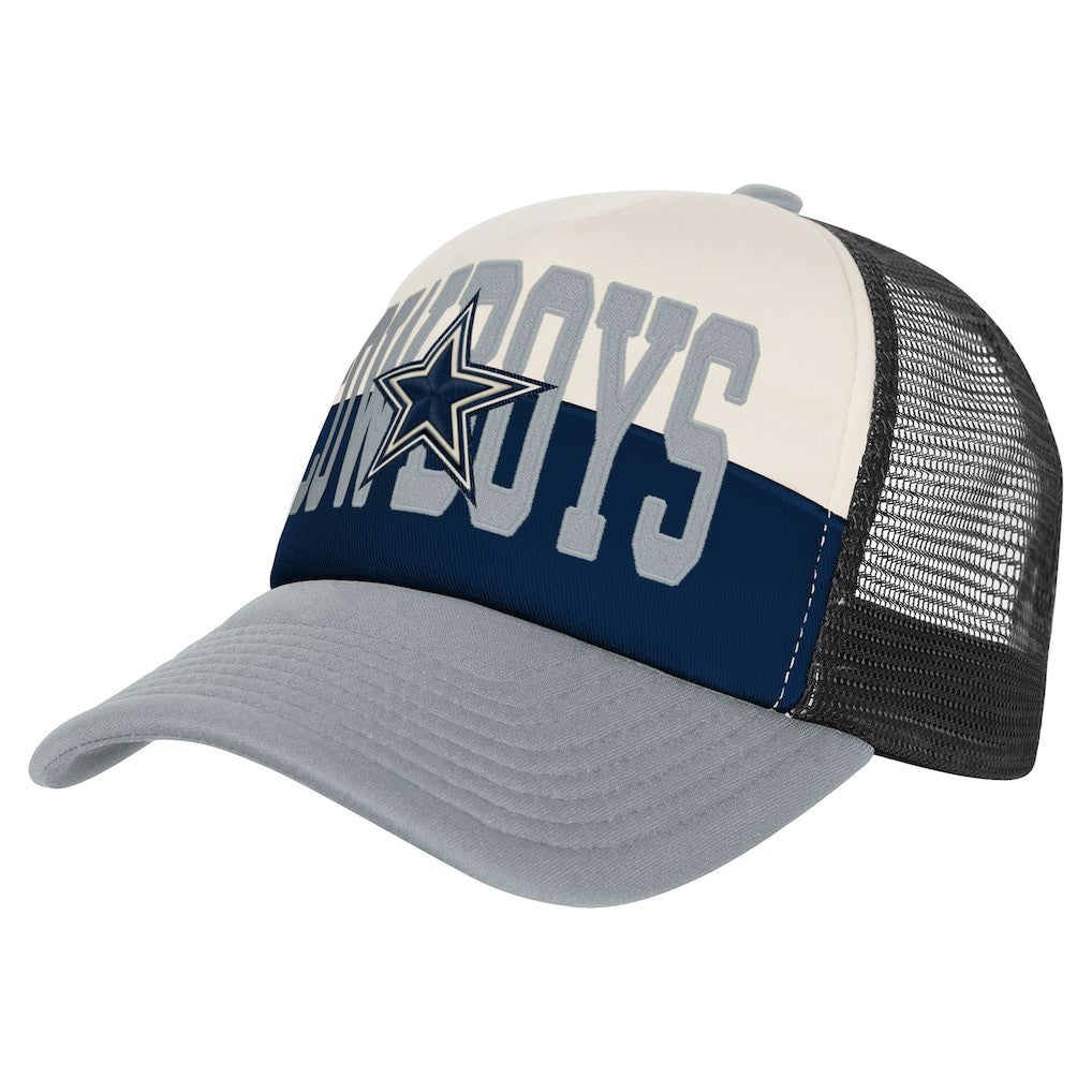 Dallas Cowboys Outerstuff Modern Fan Trucker Adjustable Hat White/Navy - NFL