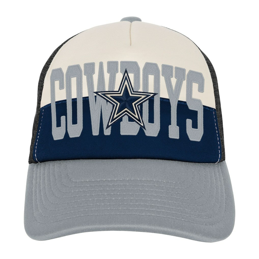Dallas Cowboys Outerstuff Modern Fan Trucker Adjustable Hat White/Navy - NFL