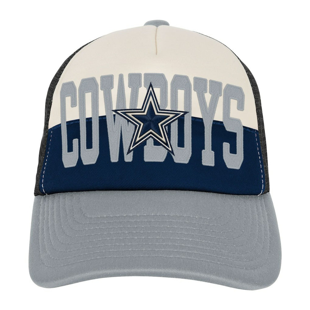 Dallas Cowboys Outerstuff Modern Fan Trucker Adjustable Hat White/Navy - NFL