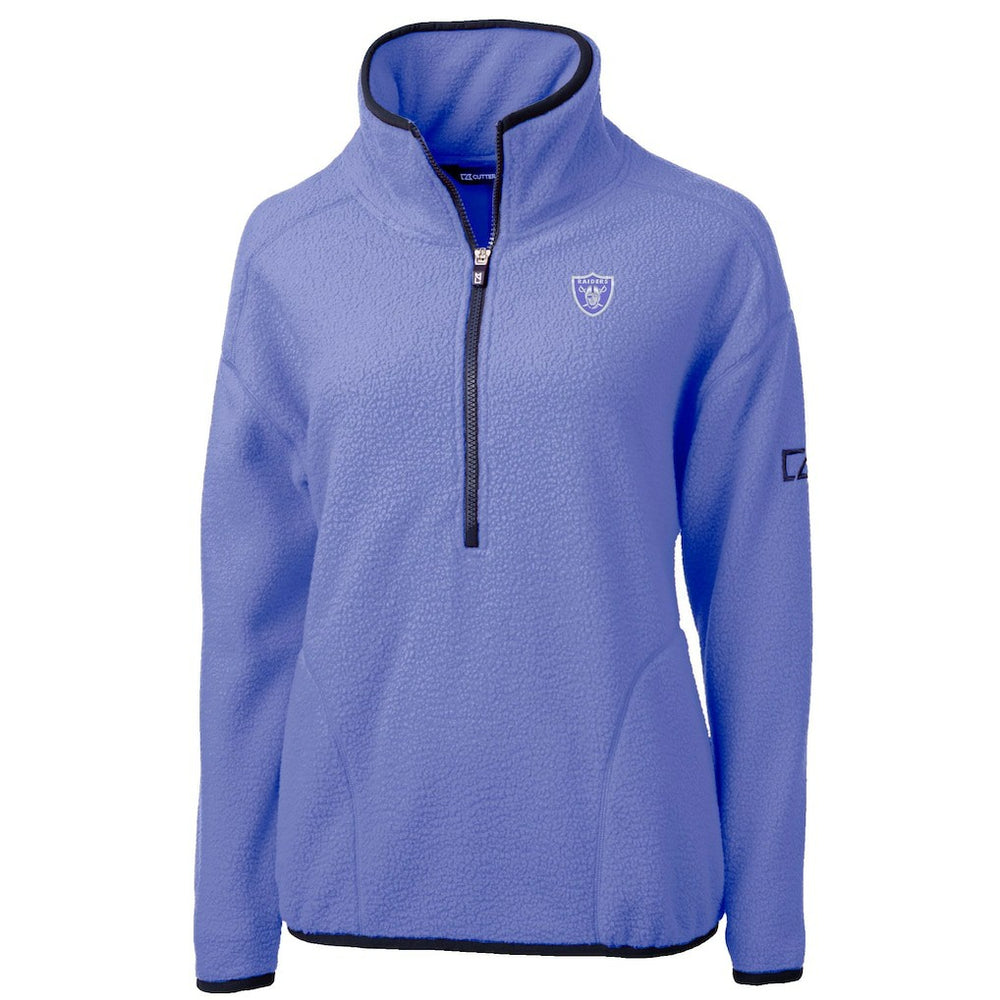 Las Vegas Raiders Cutter & Buck Women's Cascade Eco Fleece Half-Zip Jacket Lavender - NFL