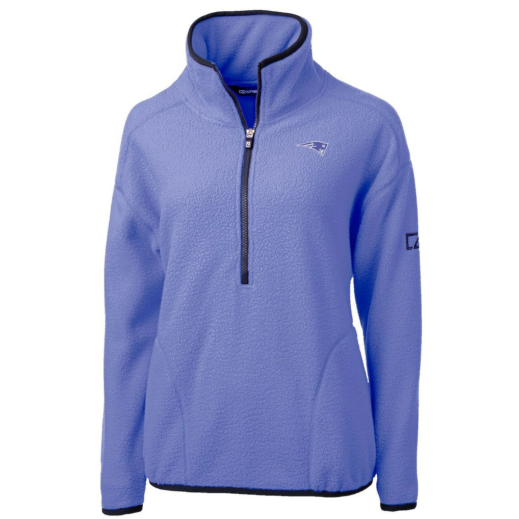 New England Patriots Cutter & Buck Women's Cascade Eco Fleece Half-Zip Jacket Lavender - NFL