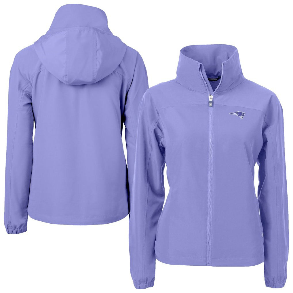New England Patriots Cutter & Buck Women's Charter Eco Recycled Full-Zip Jacket Purple - NFL
