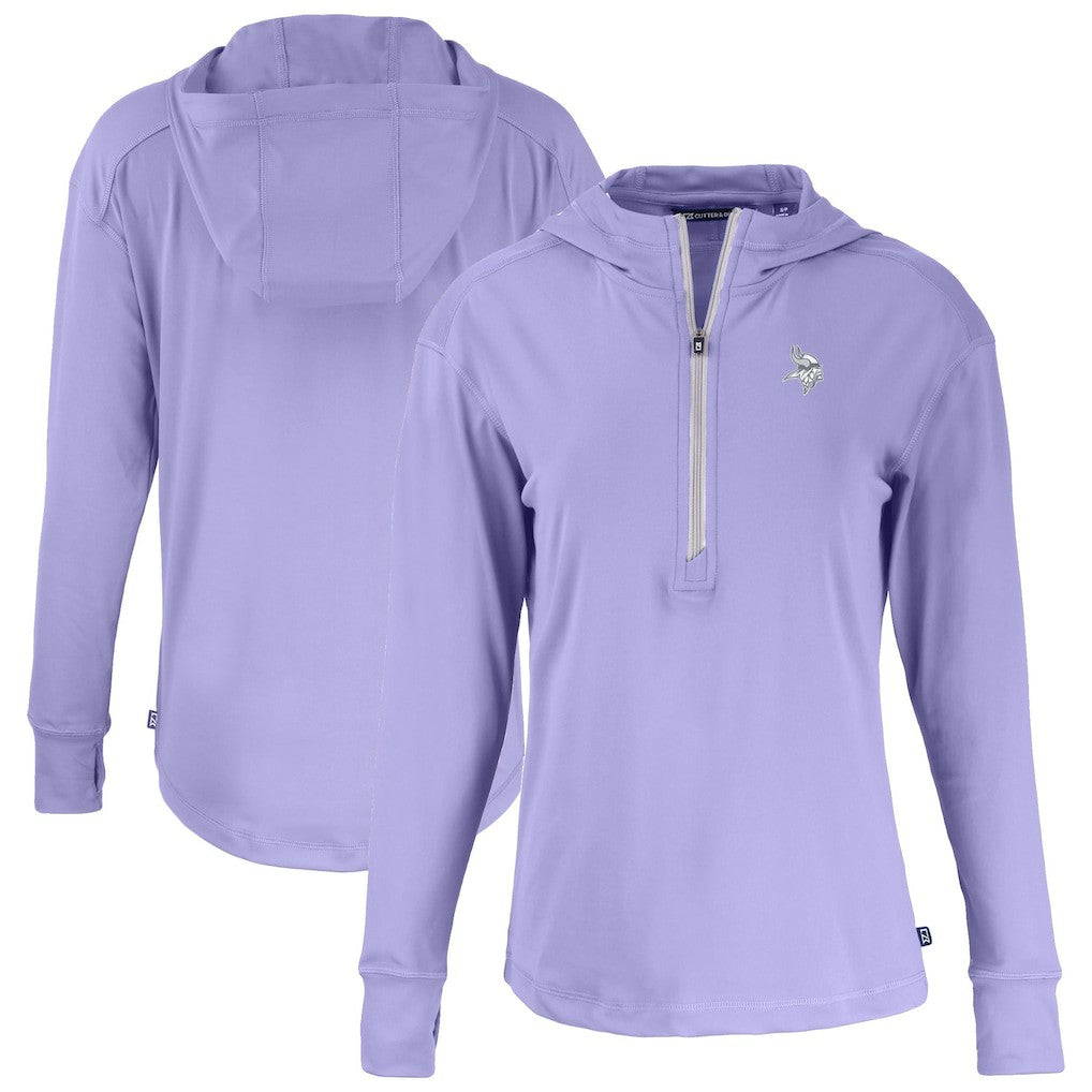 Minnesota Vikings Cutter & Buck Women's Daybreak Eco Recycled Half-Zip Hoodie Purple - NFL