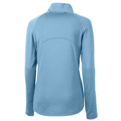 Seattle Seahawks Cutter & Buck Women's Adapt Eco Knit Stretch Recycled Half-Zip Top Powder Blue - NFL