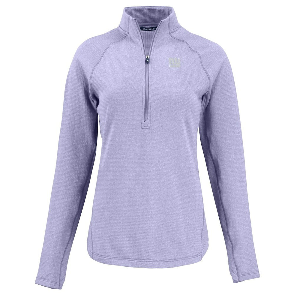 New York Giants Cutter & Buck Women's Peshastin Eco Fleece Recycled Half-Zip Top Purple - NFL