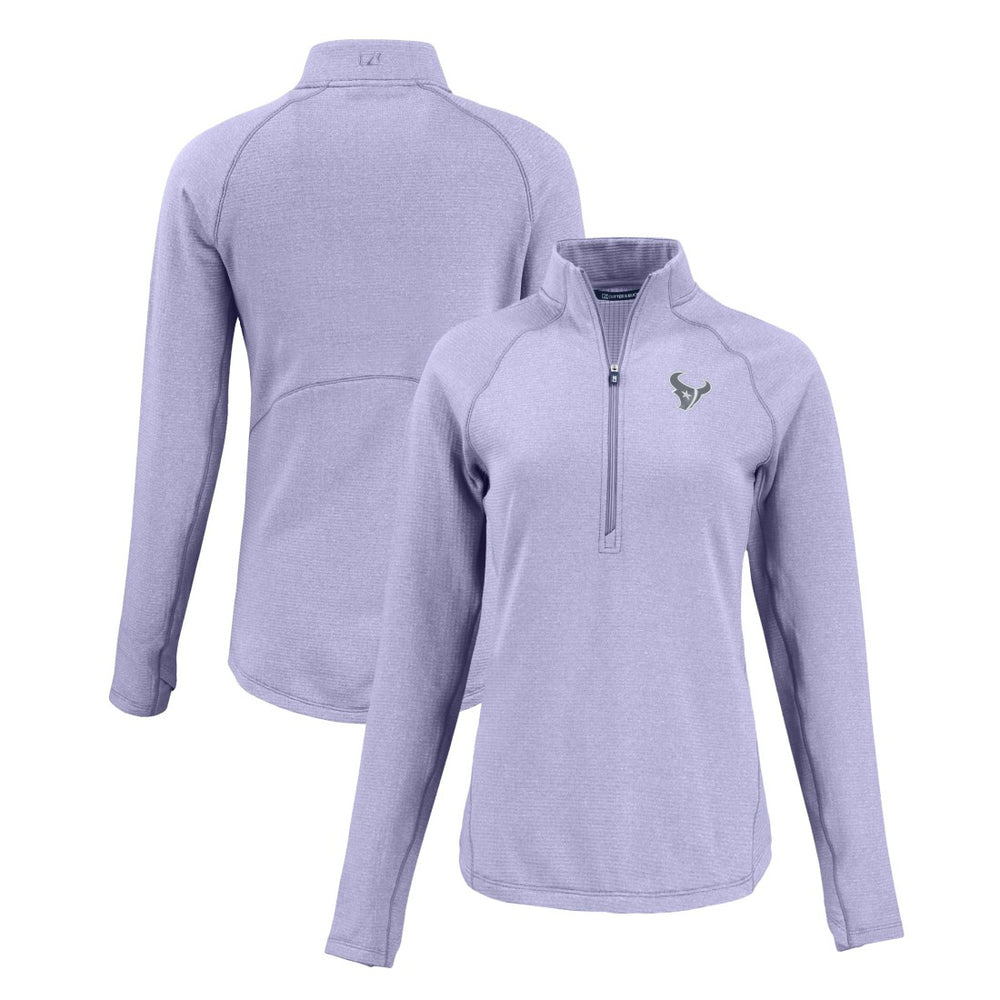 Houston Texans Cutter & Buck Women's Peshastin Eco Fleece Recycled Half-Zip Top Purple - NFL