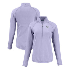 Houston Texans Cutter & Buck Women's Peshastin Eco Fleece Recycled Half-Zip Top Purple - NFL