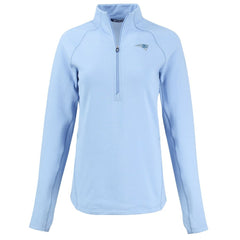 New England Patriots Cutter & Buck Women's Peshastin Eco Fleece Recycled Half-Zip Top Powder Blue - NFL
