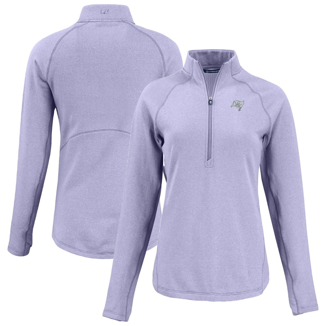 Tampa Bay Buccaneers Cutter & Buck Women's Peshastin Eco Fleece Recycled Half-Zip Top Purple - NFL