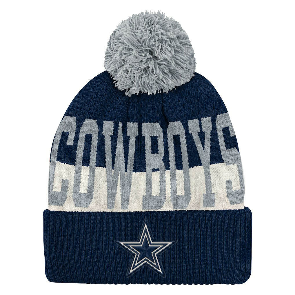 Dallas Cowboys Outerstuff Youth Modern Fan Cuffed Knit Hat with Pom Navy - NFL