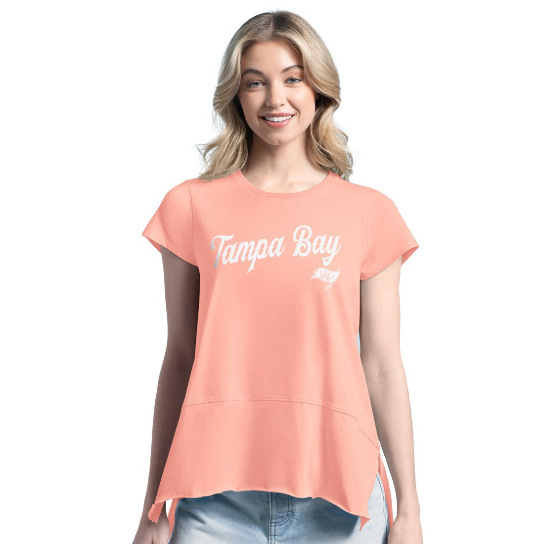 Tampa Bay Buccaneers Margaritaville Women's Gametime Is Paradise T-Shirt Pink - NFL