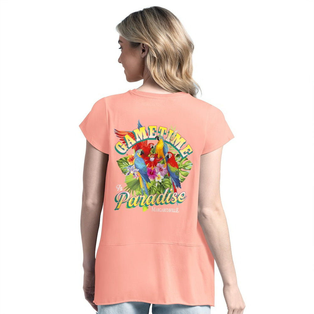 Cincinnati Bengals Margaritaville Women's Gametime Is Paradise T-Shirt Light Orange - NFL