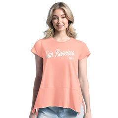 San Francisco 49ers Margaritaville Women's Gametime Is Paradise T-Shirt Pink - NFL