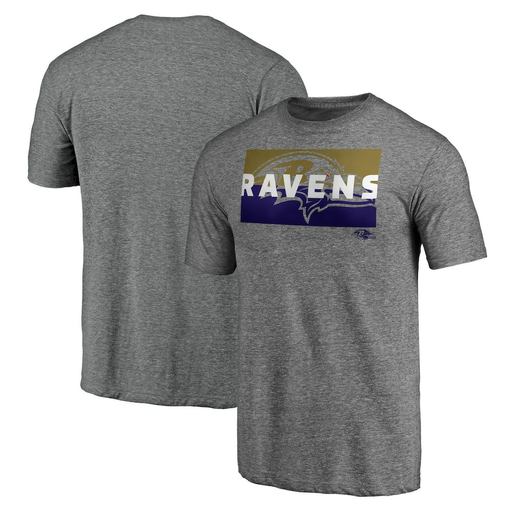 Baltimore Ravens Square Off Tri-Blend T-Shirt Heather Gray - NFL