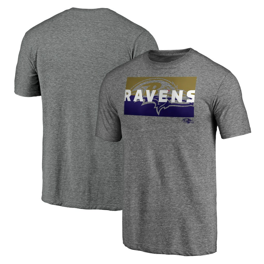 Baltimore Ravens Square Off Tri-Blend T-Shirt Heather Gray - NFL