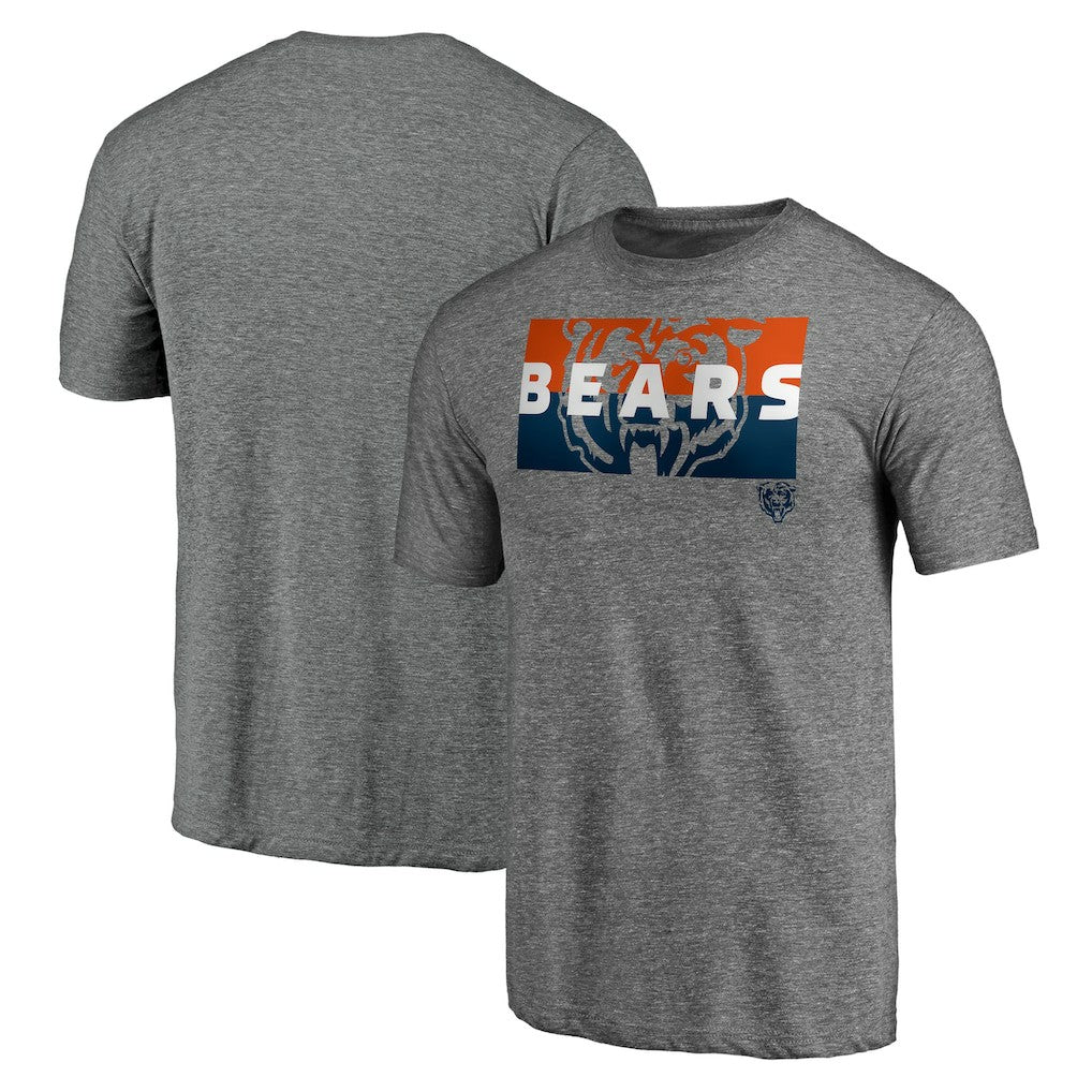 Chicago Bears Square Off Tri-Blend T-Shirt Heather Gray - NFL