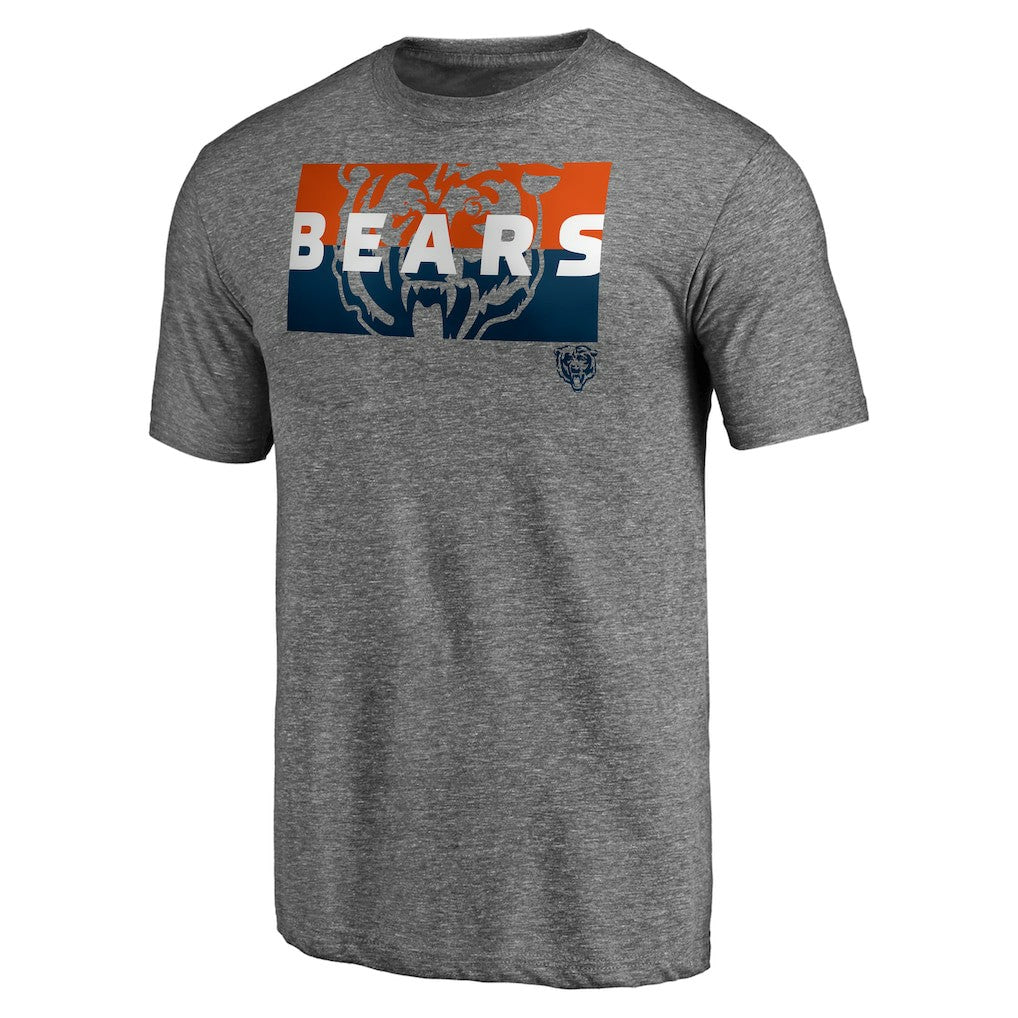 Chicago Bears Square Off Tri-Blend T-Shirt Heather Gray - NFL