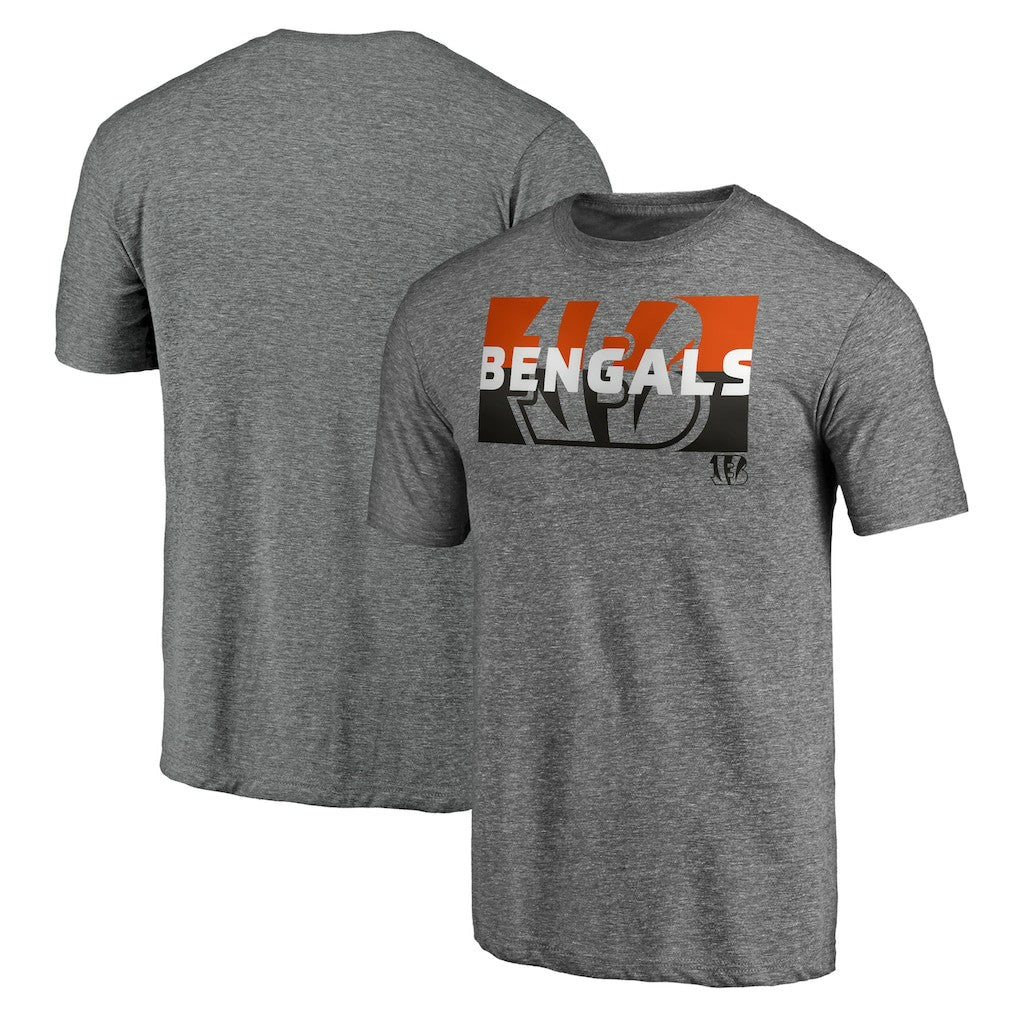 Cincinnati Bengals Square Off Tri-Blend T-Shirt Heather Gray - NFL