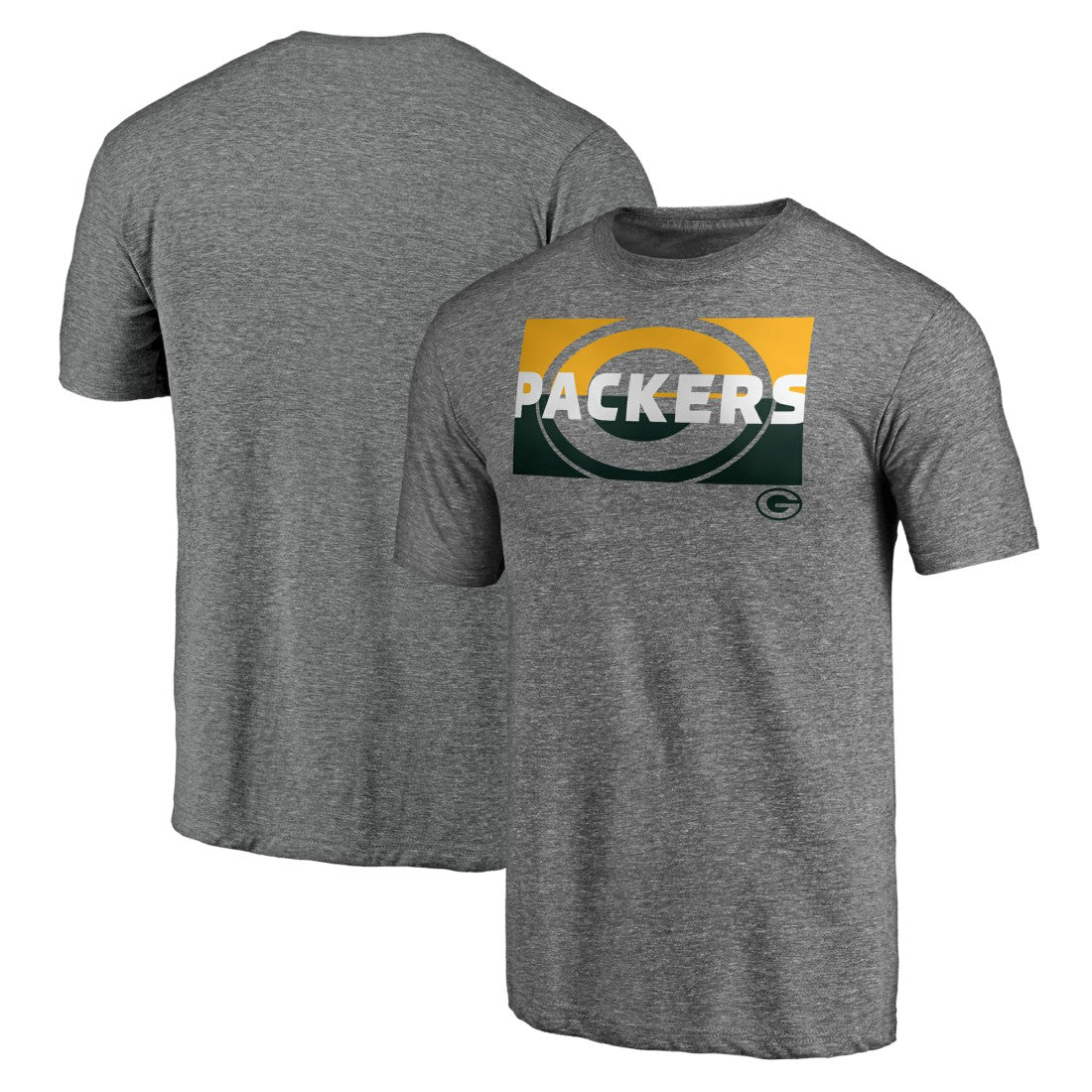 Green Bay Packers Square Off Tri-Blend T-Shirt Heather Gray - NFL