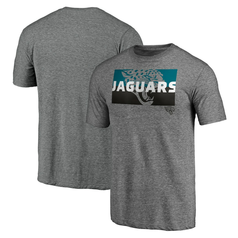 Jacksonville Jaguars Square Off Tri-Blend T-Shirt Heather Gray - NFL