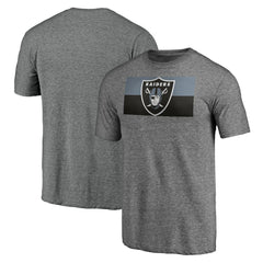 Las Vegas Raiders Square Off Tri-Blend T-Shirt Heather Gray - NFL