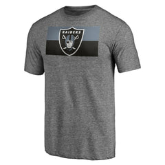 Las Vegas Raiders Square Off Tri-Blend T-Shirt Heather Gray - NFL