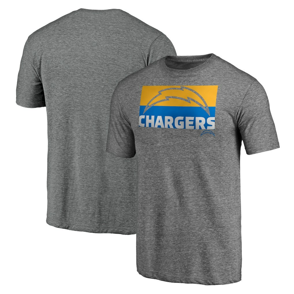 Los Angeles Chargers Square Off Tri-Blend T-Shirt Heather Gray - NFL