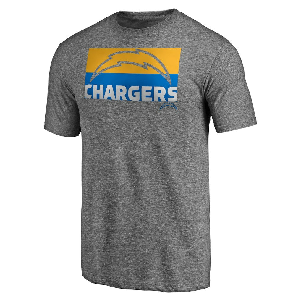 Los Angeles Chargers Square Off Tri-Blend T-Shirt Heather Gray - NFL