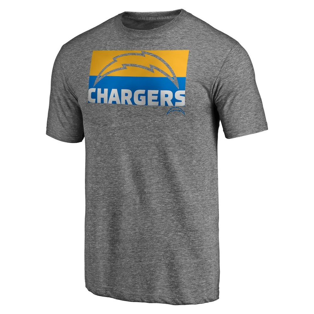 Los Angeles Chargers Square Off Tri-Blend T-Shirt Heather Gray - NFL