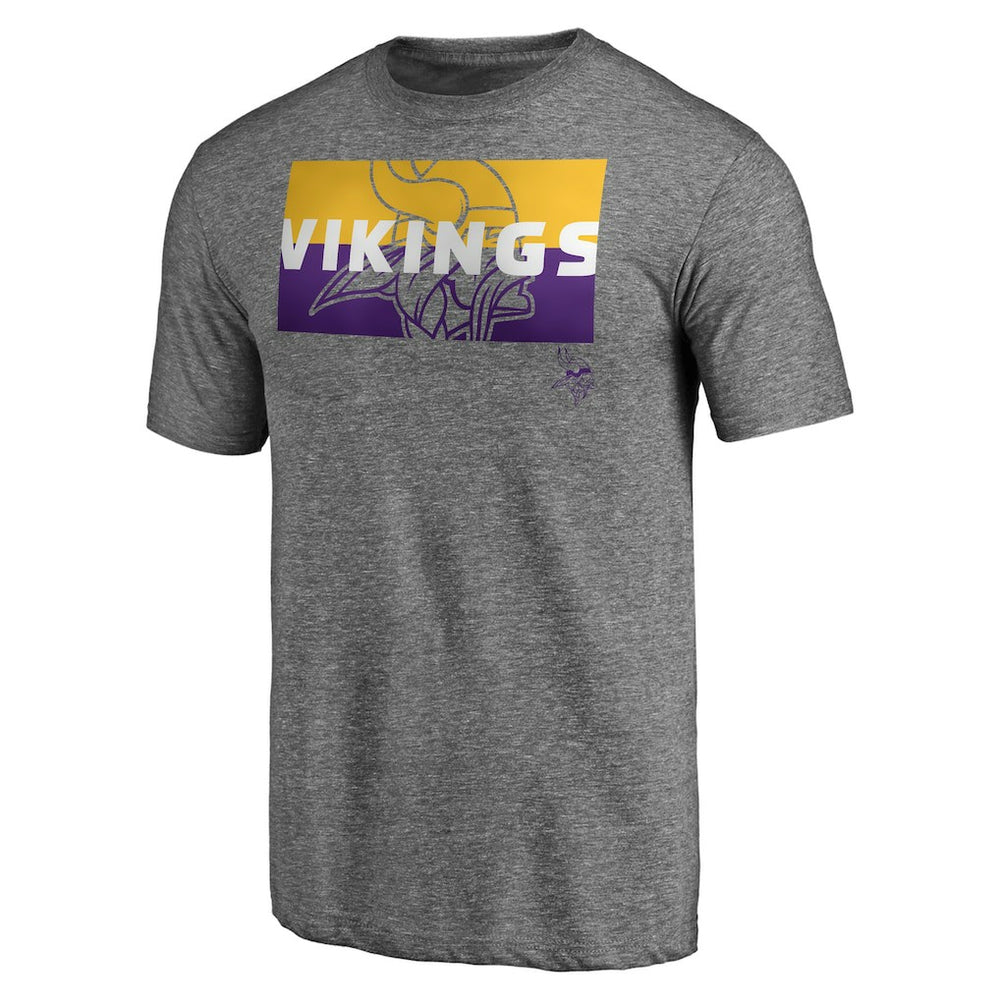 Minnesota Vikings Square Off Tri-Blend T-Shirt Heather Gray - NFL