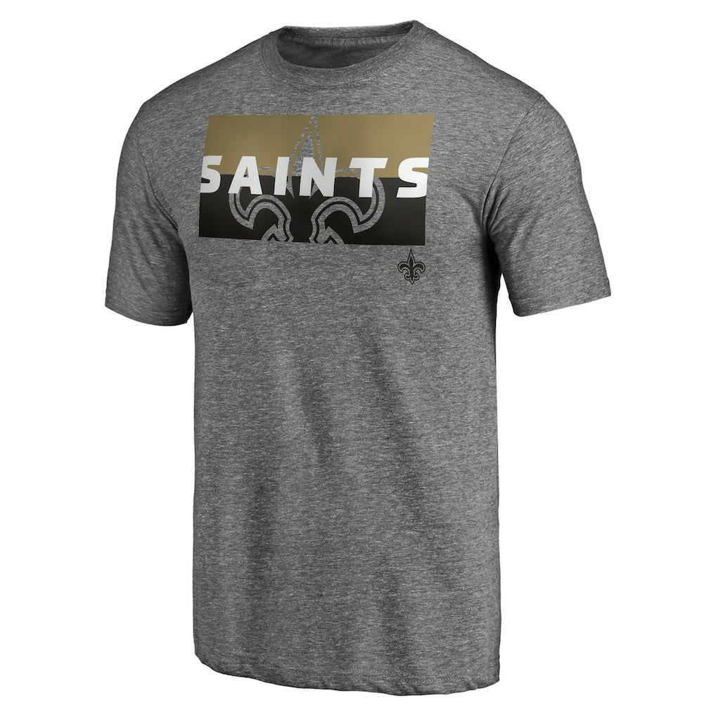 New Orleans Saints Square Off Tri-Blend T-Shirt Heather Gray - NFL