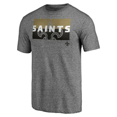 New Orleans Saints Square Off Tri-Blend T-Shirt Heather Gray - NFL