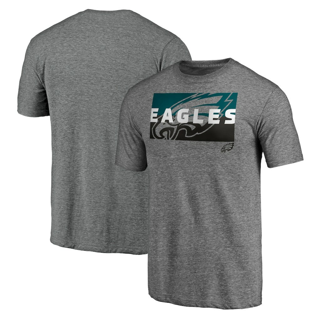 Philadelphia Eagles Square Off Tri-Blend T-Shirt Heather Gray - NFL