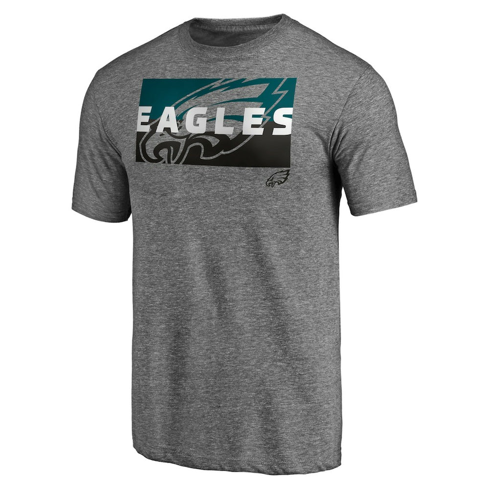 Philadelphia Eagles Square Off Tri-Blend T-Shirt Heather Gray - NFL