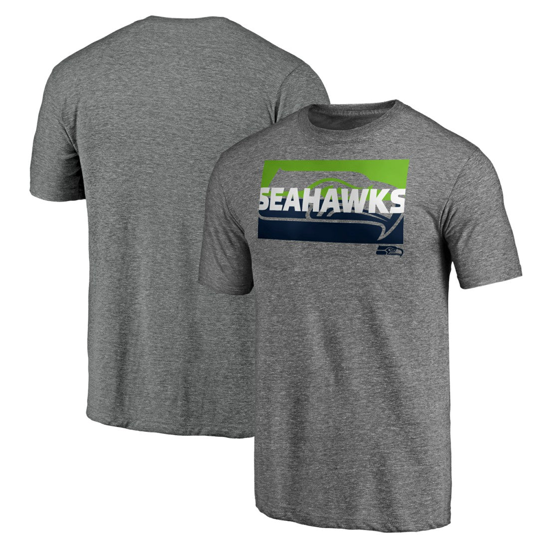 Seattle Seahawks Square Off Tri-Blend T-Shirt Heather Gray - NFL