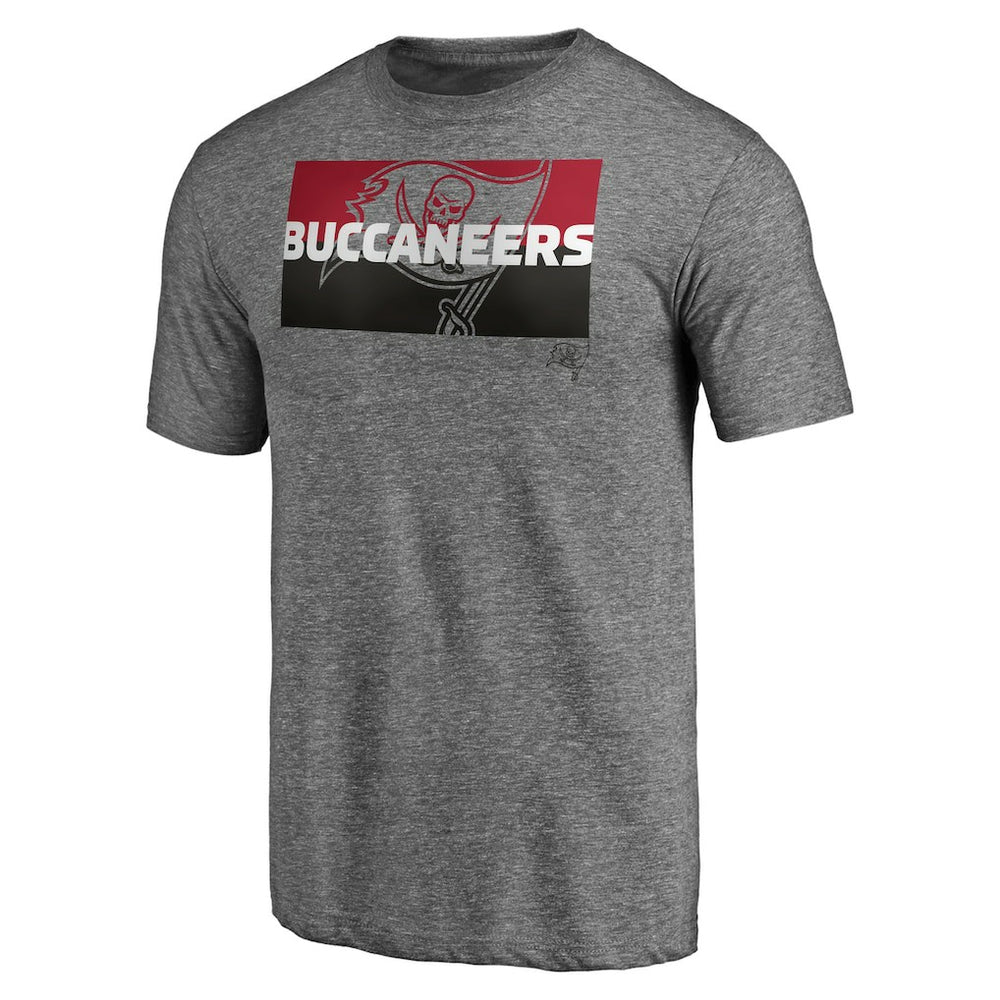 Tampa Bay Buccaneers Square Off Tri-Blend T-Shirt Heather Gray - NFL