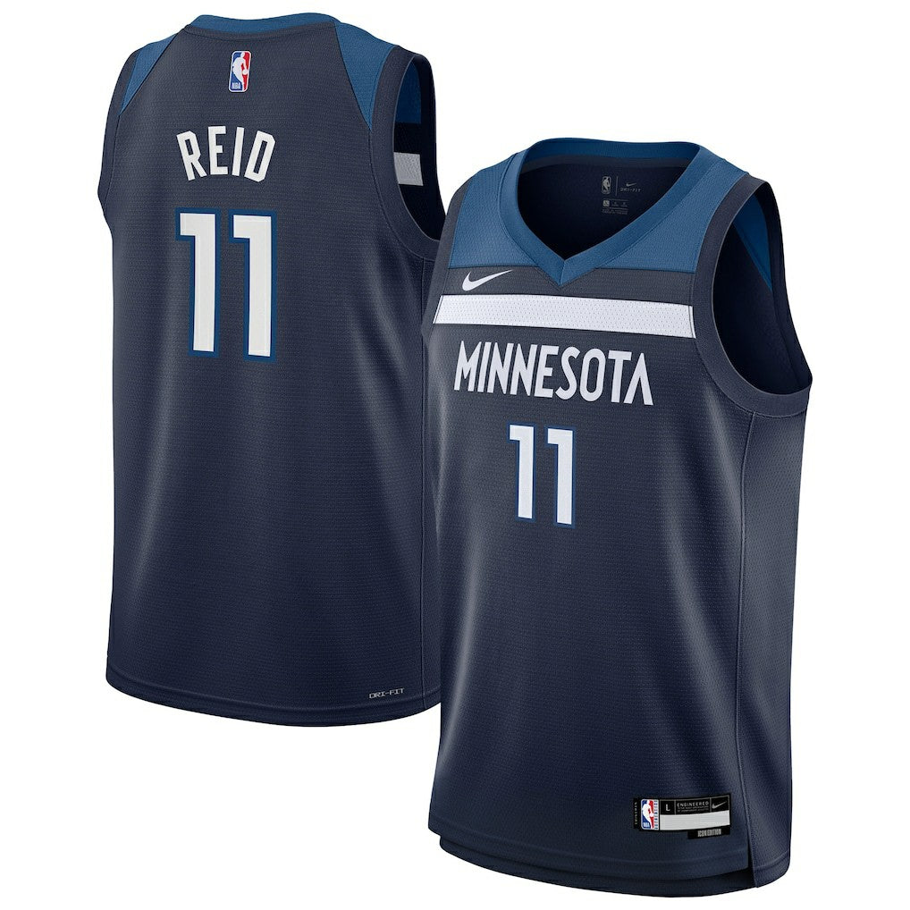 Nike - Naz Reid Minnesota Timberwolves Youth Swingman Jersey - Icon Edition - Navy