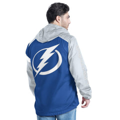 Tampa Bay Lightning - G-III Sports by Carl Banks Lateral Half-Zip Hoodie Jacket Blue/Gray