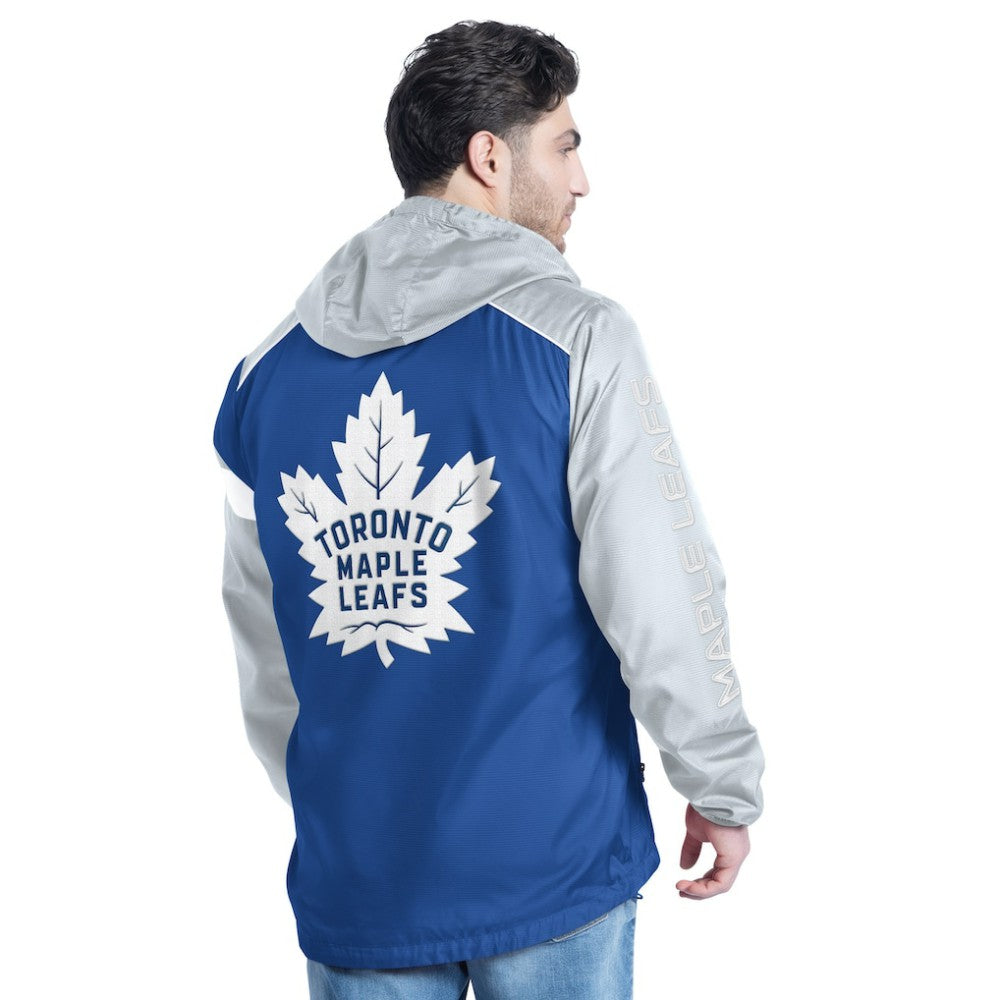 Toronto Maple Leafs - G-III Sports by Carl Banks Lateral Half-Zip Hoodie Jacket Blue/Gray