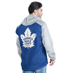 Toronto Maple Leafs - G-III Sports by Carl Banks Lateral Half-Zip Hoodie Jacket Blue/Gray