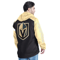 Vegas Golden Knights G-III Sports by Carl Banks Lateral Half-Zip Hoodie Jacket Black/Gold