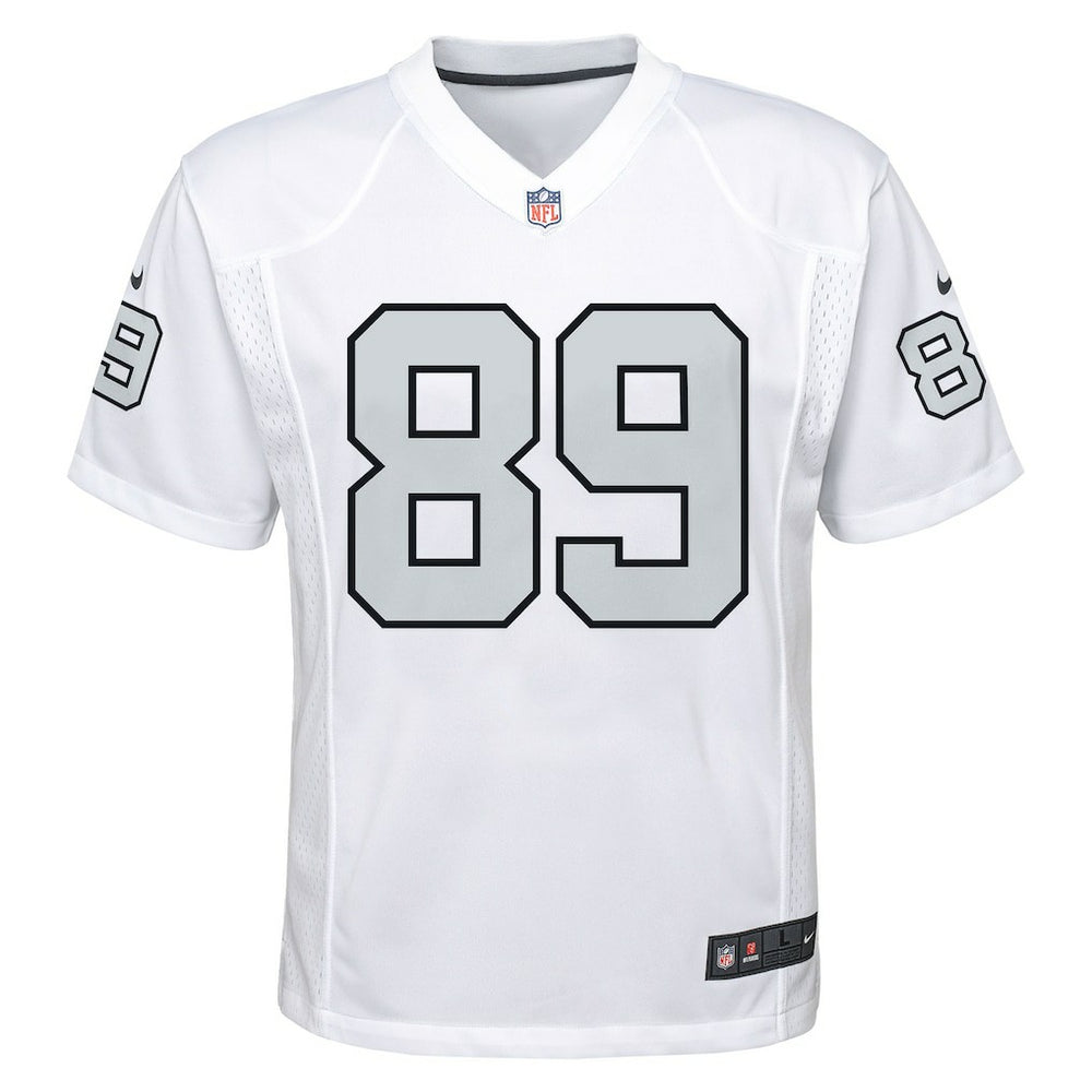 Brock Bowers Las Vegas Raiders Youth Alternate Game Jersey White - Nike