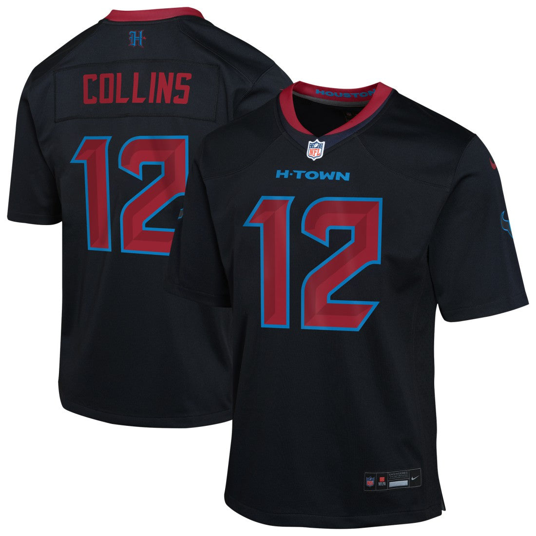Nico Collins Houston Texans Youth Alternate Game Jersey Navy - Nike
