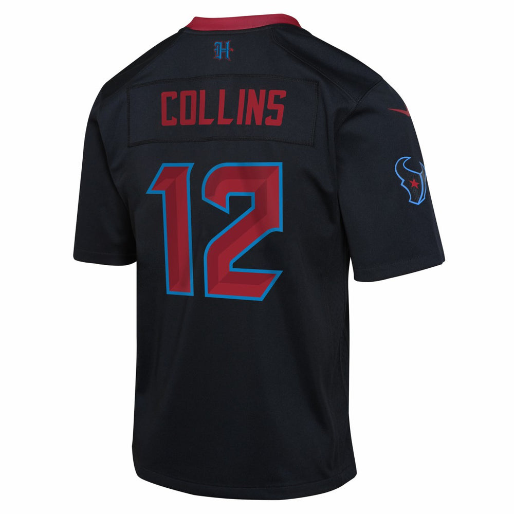 Nico Collins Houston Texans Youth Alternate Game Jersey Navy - Nike