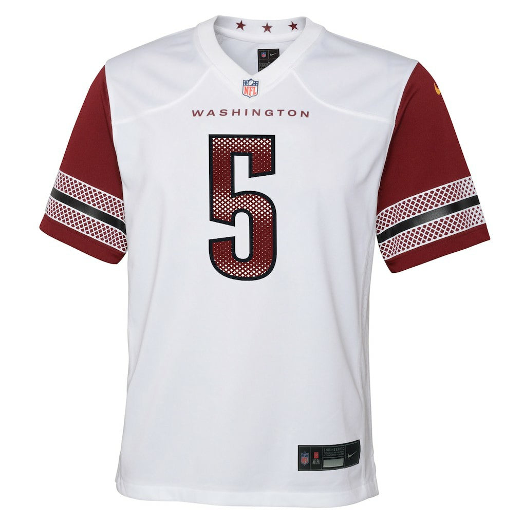 Jayden Daniels Washington Commanders Youth Game Jersey - White | NFL Jerseys