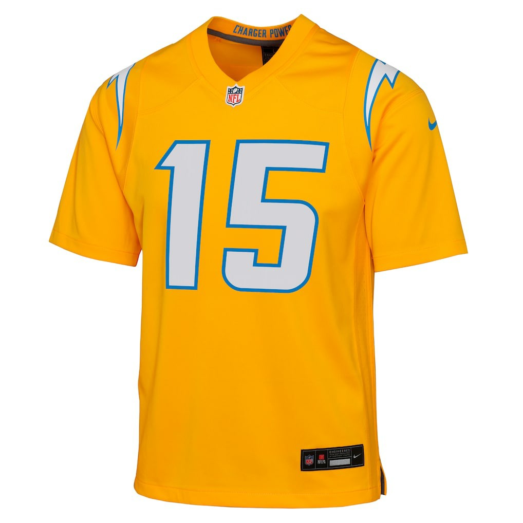 Ladd McConkey Los Angeles Chargers Youth Alternate Charger Power Game Player Jersey Gold - Nike