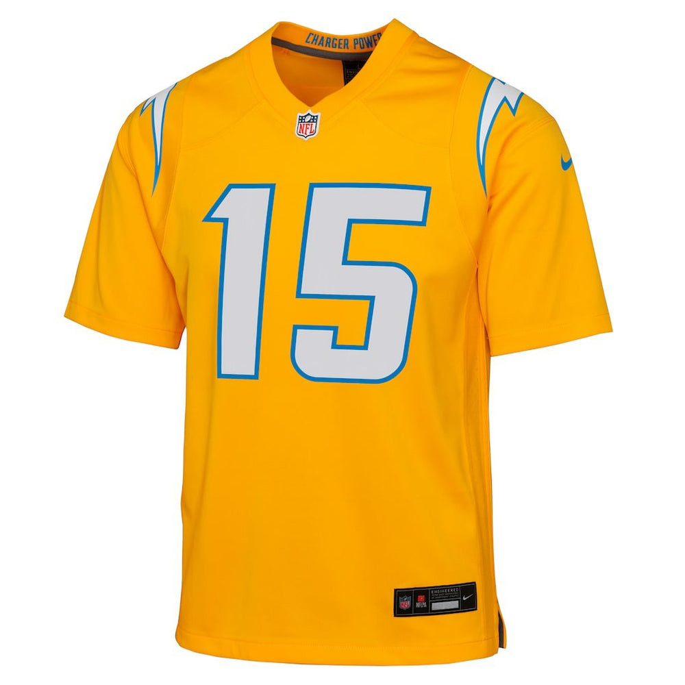 Ladd McConkey Los Angeles Chargers Youth Alternate Charger Power Game Player Jersey Gold - Nike