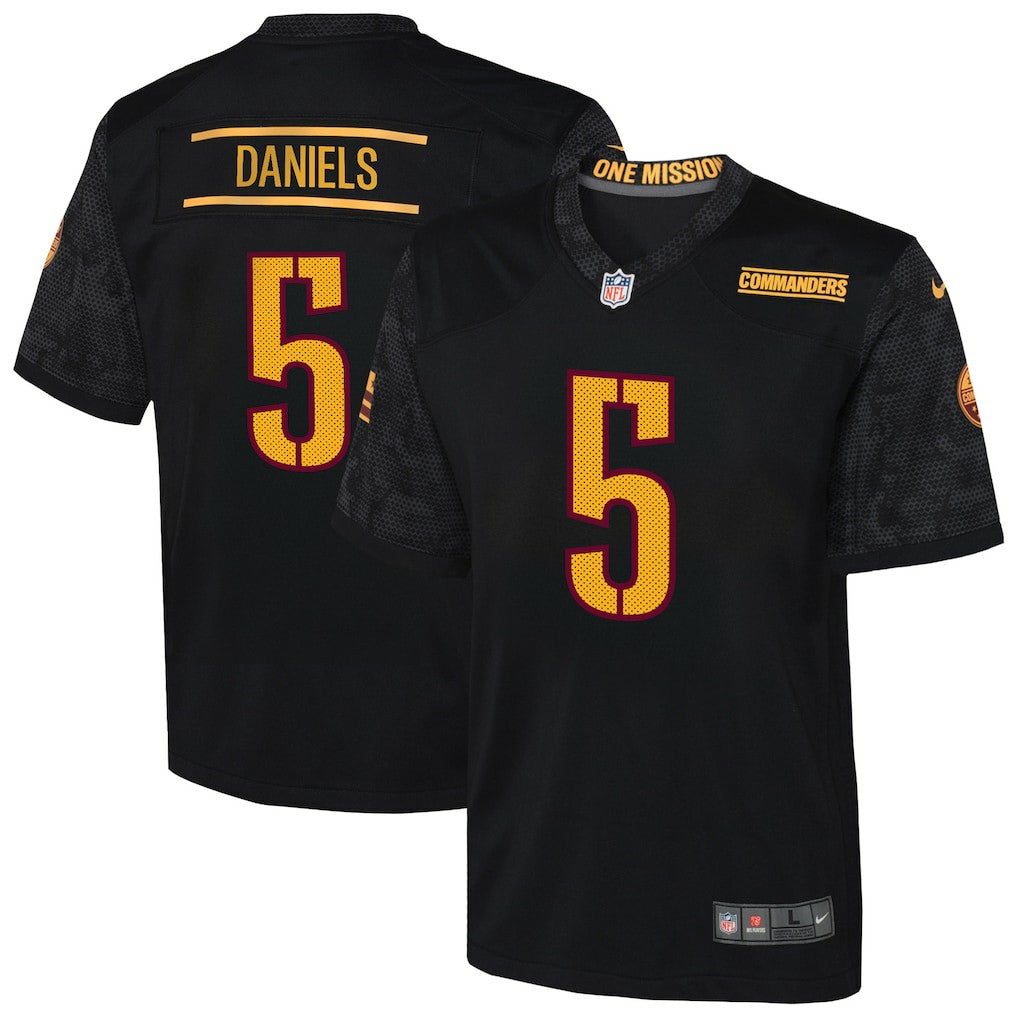 Jayden Daniels Washington Commanders Youth Alternate Game Jersey Black - Nike