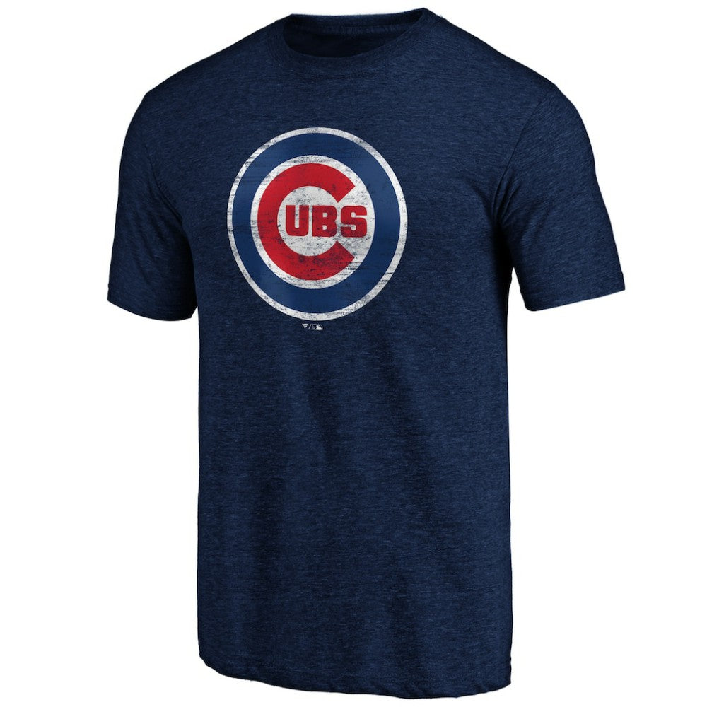 Chicago Cubs Weathered Official Logo Tri-Blend T-Shirt for sale